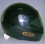 Side view of the helmet before spraying