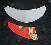 Glued foam peak and cardboard template