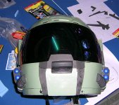 Building out the helmet's jawline