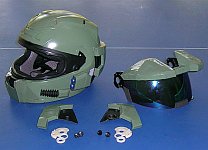 All the helmet pieces prior to final assembly