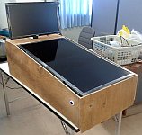 TV mounted in the box