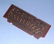 Underside of the LED board with the current limiting resistors